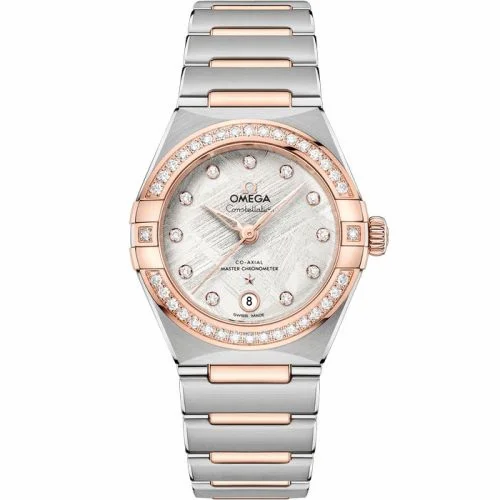Omega Constellation Manhattan 29 Co-Axial Master Chronometer Stainless Steel - Sedna Gold - Diamond / Silver Meteorite 131.25.29.20.99.001 (13125292099001)